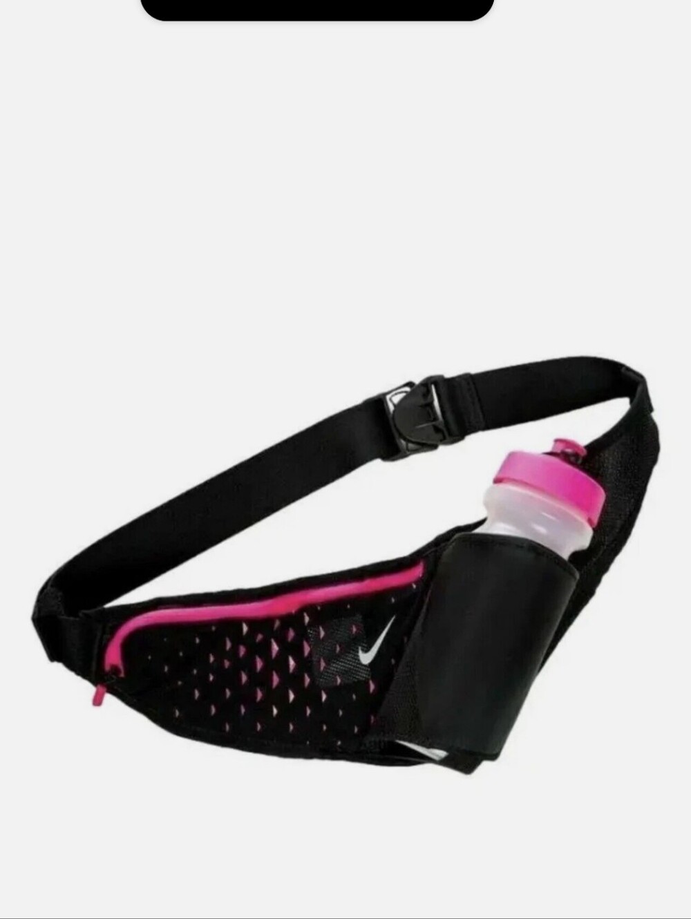 Nike large Fitness Running Belt For water bottle And Pocket black Pink